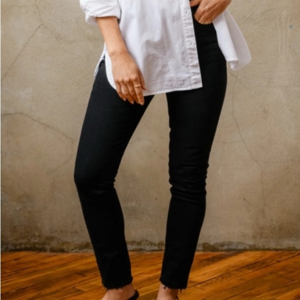 Able The Clarissa High Rise Skinny Jeans Black NWT